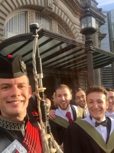 Edinburgh University Graduations Bagpiper