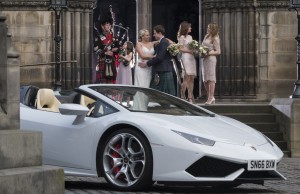 Edinburgh bagpiper at St Giles, wedding